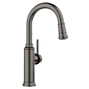 BLANCO Empressa Pull Down Bar and Prep Faucet - Satin Dark Steel