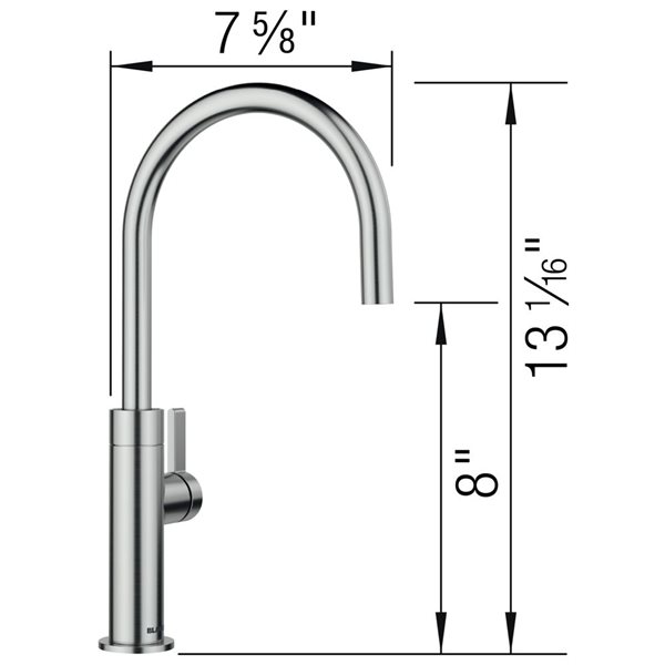 BLANCO Culina II RO-Compatible Beverage Faucet - PVD Steel