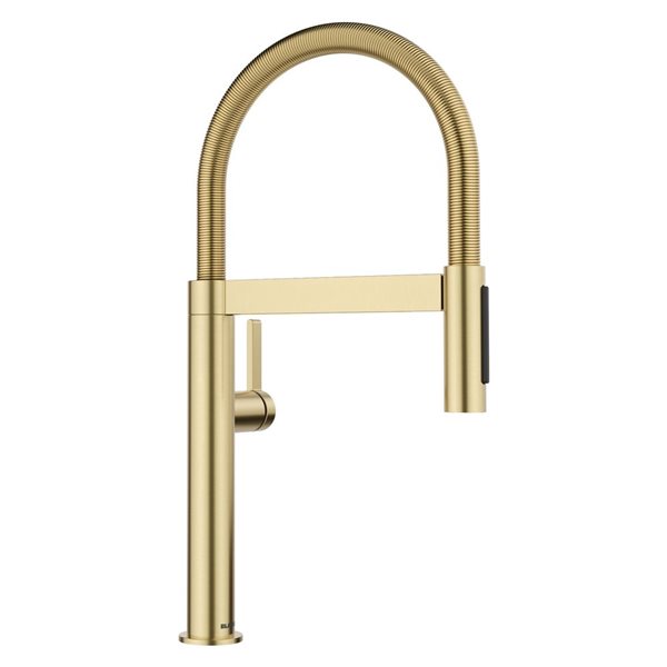 BLANCO Culina II Mini Semi-Pro Pull Down Kitchen Faucet - Satin Gold