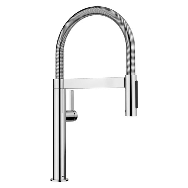 Robinet de cuisine à bec rétractable Culina II de BLANCO mini semi-professionnel, chrome