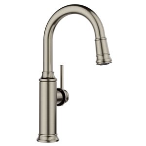 BLANCO Empressa Pull Down Bar and Prep Faucet - Satin Platinum