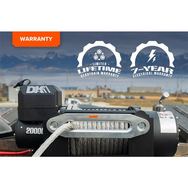 DK2 20,000 lb Premium Electric OEM Winch with Synthetic Rope