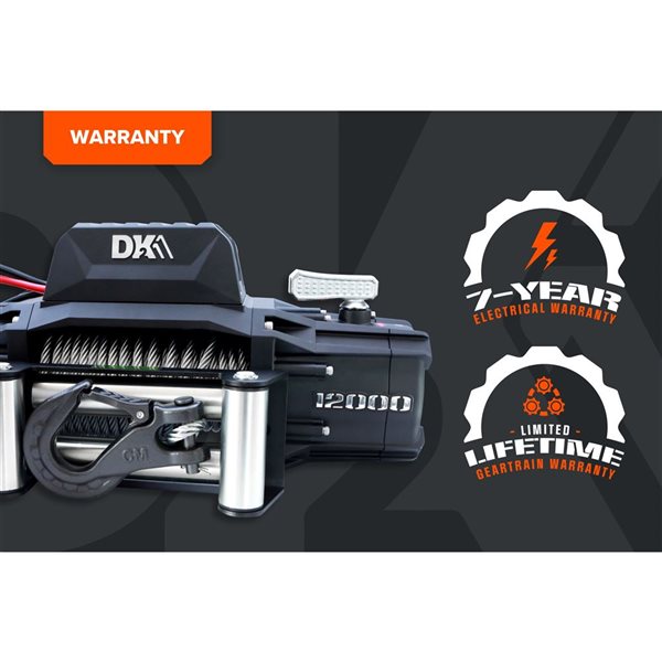 DK2 12,000 lb Premium Electric 4x4 Winch with Steel Cable