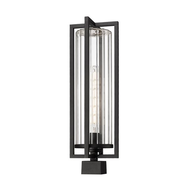 Z-Lite Aura Black 1 Light Outdoor Post Mount Fixture