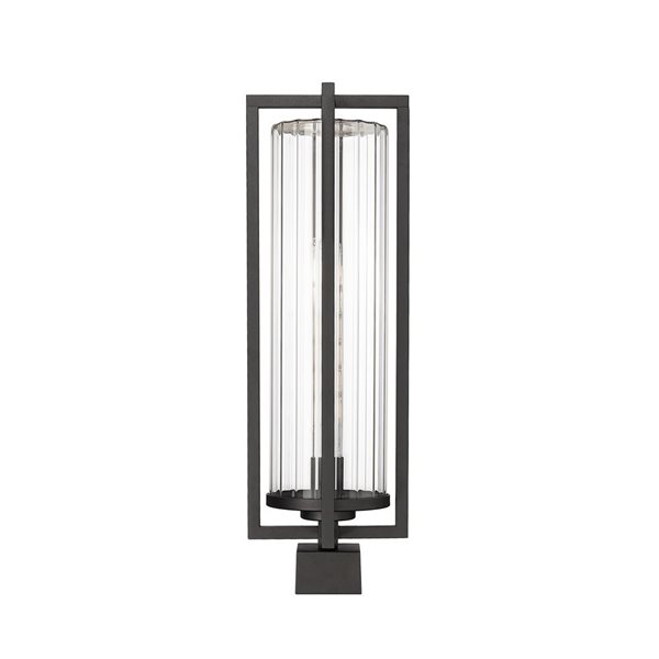 Z-Lite Aura Black 1 Light Outdoor Post Mount Fixture