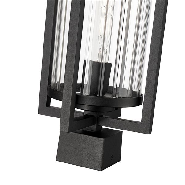 Z-Lite Aura Black 1 Light Outdoor Post Mount Fixture