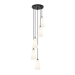 Z-Lite Farrell Matte Black 5 Light Chandelier