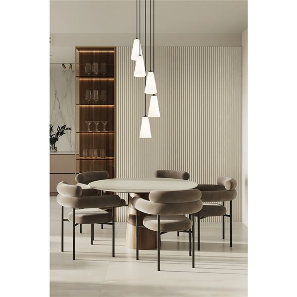 Z-Lite Farrell Matte Black 5 Light Chandelier