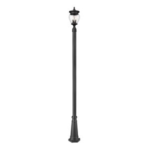 Z-Lite Davina Black 3 Light Outdoor Post Mounted Fixture