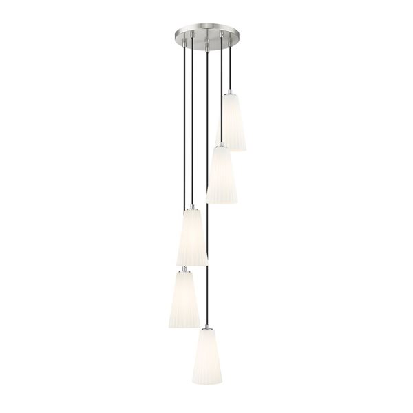 Z-Lite Farrell Brushed Nickel 5 Light Chandelier