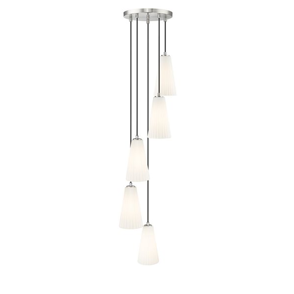 Z-Lite Farrell Brushed Nickel 5 Light Chandelier