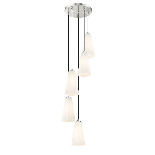 Z-Lite Farrell Brushed Nickel 5 Light Chandelier