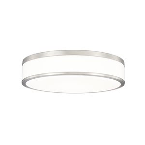 Z-Lite Ballord Brushed Nickel 1 Light Flush Mount