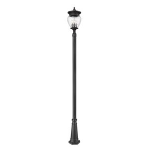 Z-Lite Davina Black 4 Light Outdoor Post Mounted Fixture