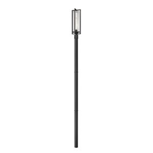 Z-Lite Aura Black 1 Light Outdoor Post Mounted Fixture