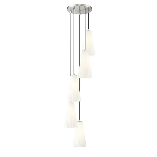 Z-Lite Farrell Brushed Nickel 5 Light Chandelier