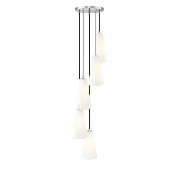 Z-Lite Farrell Brushed Nickel 5 Light Chandelier