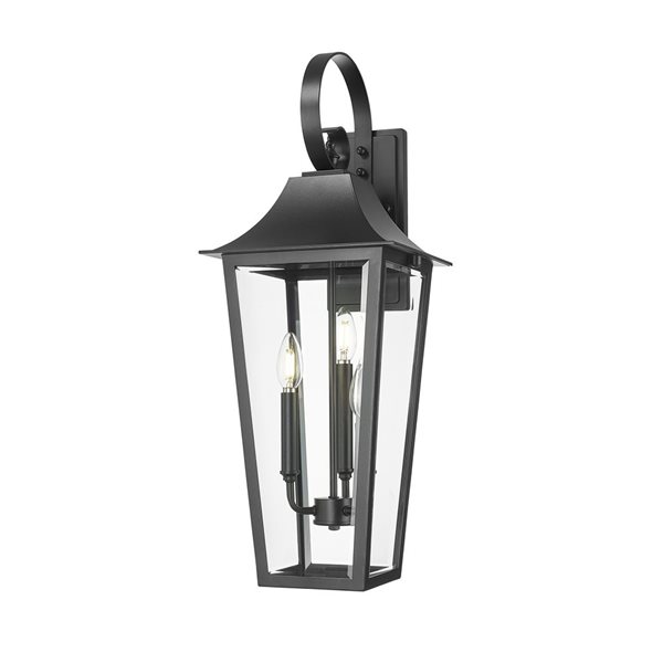 Z-Lite Gannon Black 3 Light Outdoor Wall Light