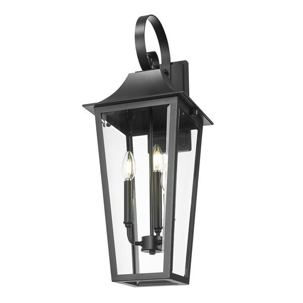 Z-Lite Gannon Black 3 Light Outdoor Wall Light