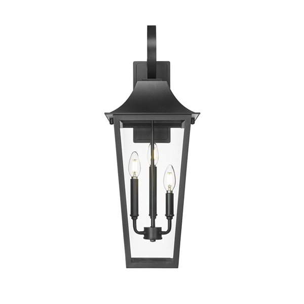 Z-Lite Gannon Black 3 Light Outdoor Wall Light