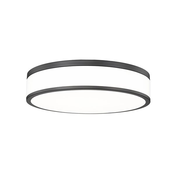 Z-Lite Ballord Matte Black 1 Light Flush Mount