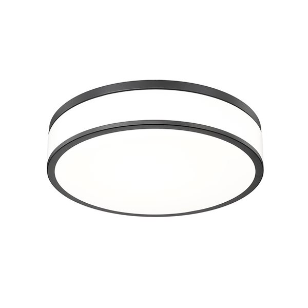 Z-Lite Ballord Matte Black 1 Light Flush Mount