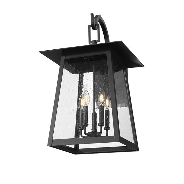 Z-Lite Rainer Black 5 Light Outdoor Wall Light