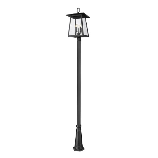 Z-Lite Rainer Black 5 Light Outdoor Post Mounted Fixture