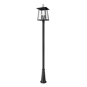 Z-Lite Rainer Black 5 Light Outdoor Post Mounted Fixture