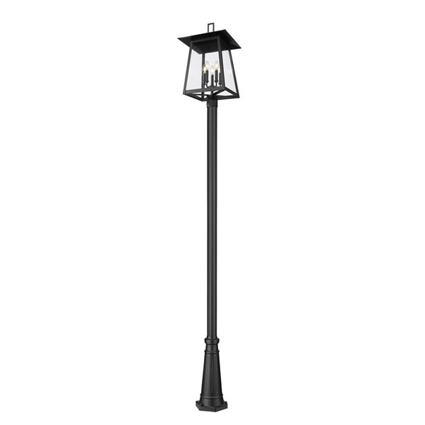 Z-Lite Rainer Black 5 Light Outdoor Post Mounted Fixture