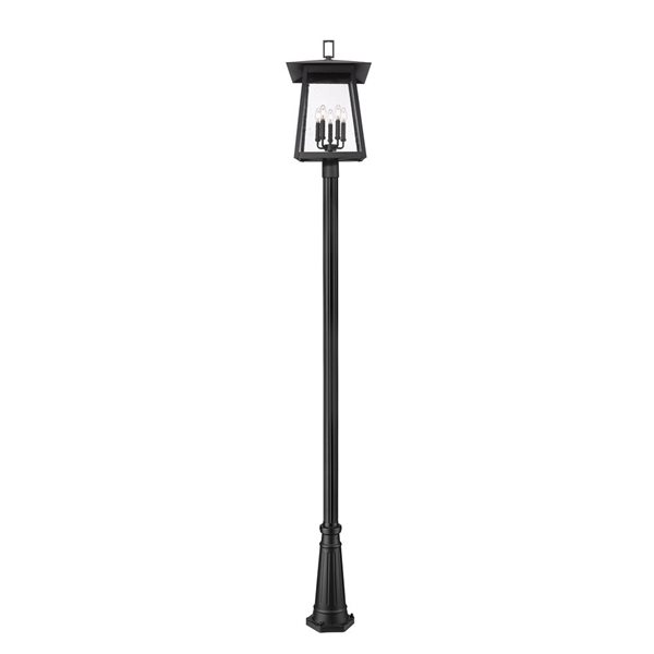 Z-Lite Rainer Black 5 Light Outdoor Post Mounted Fixture