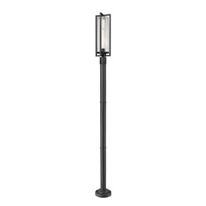 Z-Lite Aura Black 1 Light Outdoor Post Mounted Fixture