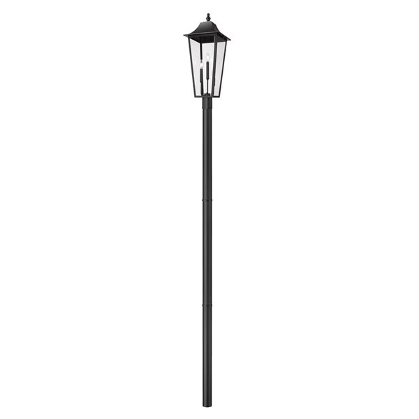 Z-Lite Gannon Black 3 Light Outdoor Post Mount Fixture