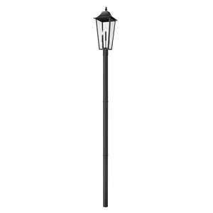 Z-Lite Gannon Black 3 Light Outdoor Post Mount Fixture