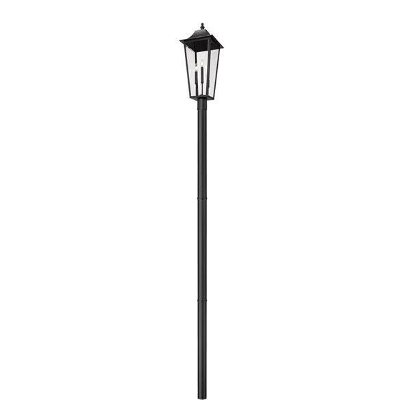 Z-Lite Gannon Black 3 Light Outdoor Post Mount Fixture