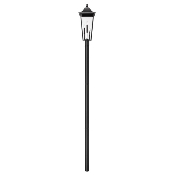 Z-Lite Gannon Black 3 Light Outdoor Post Mount Fixture