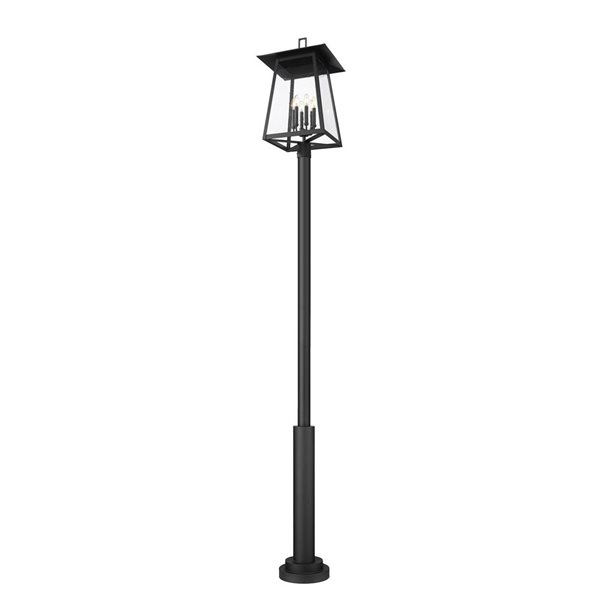 Z-Lite Rainer Black 6 Light Outdoor Post Mounted Fixture