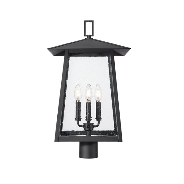 Z-Lite Rainer Black 4 Light Outdoor Post Mount Fixture