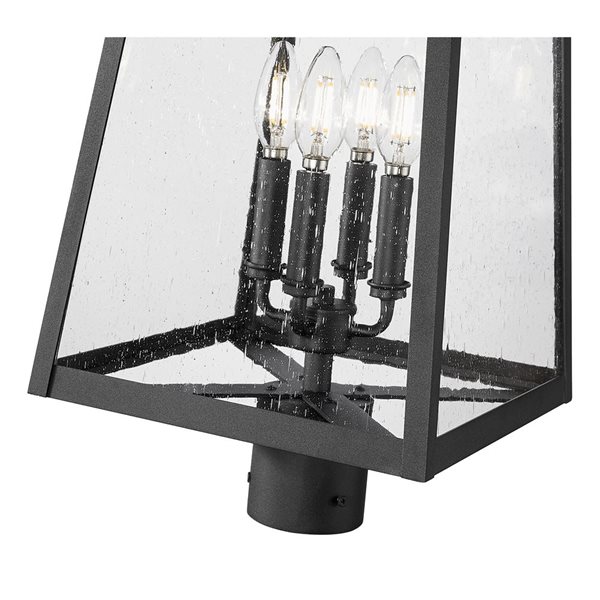 Z-Lite Rainer Black 4 Light Outdoor Post Mount Fixture