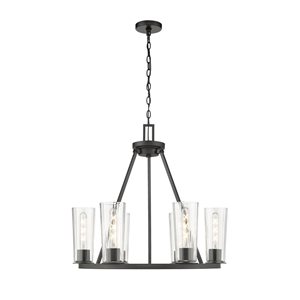 Z-Lite Titus Matte Black 6 Light Chandelier