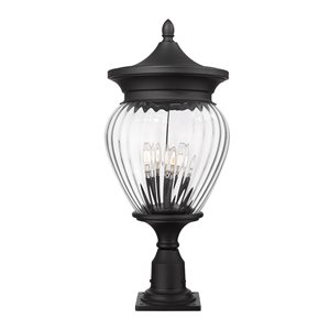 Z-Lite Davina Black 4 Light Outdoor Pier Mounted Fixture