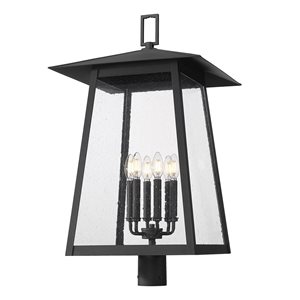 Z-Lite Rainer Black 6 Light Outdoor Post Mount Fixture