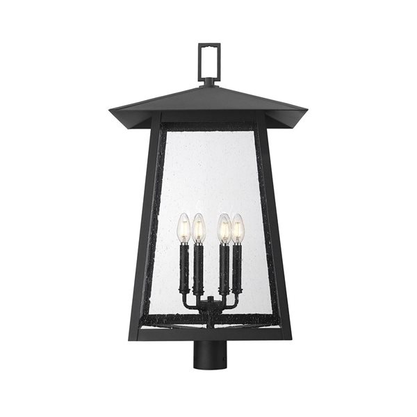 Z-Lite Rainer Black 6 Light Outdoor Post Mount Fixture