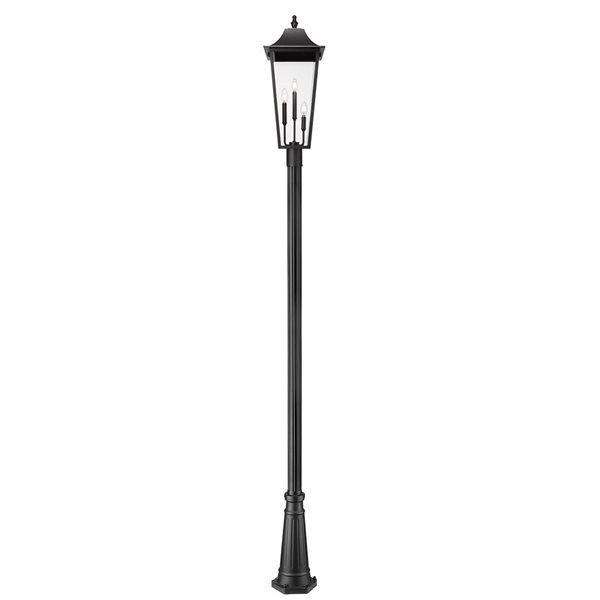 Z-Lite Gannon Black 3 Light Outdoor Post Mounted Fixture