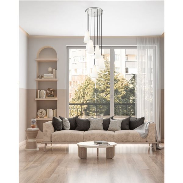 Z-Lite Farrell Brushed Nickel 7 Light Chandelier