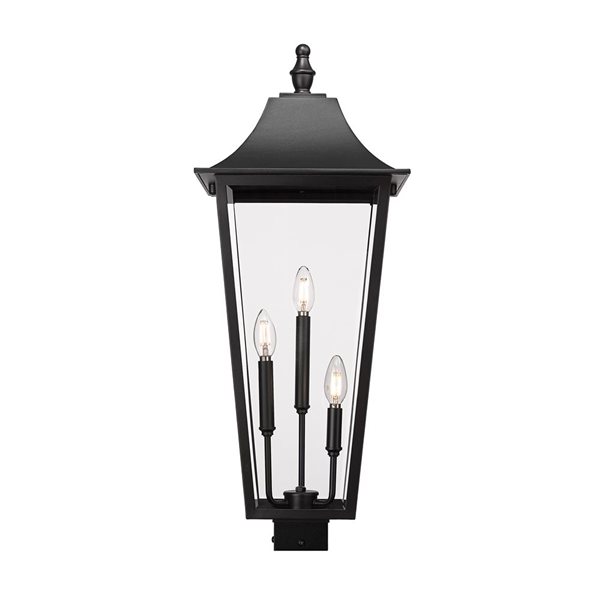 Z-Lite Gannon Black 3 Light Outdoor Post Mount Fixture