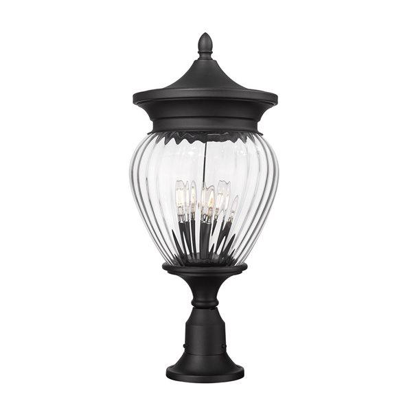 Z-Lite Davina Black 4 Light Outdoor Pier Mounted Fixture