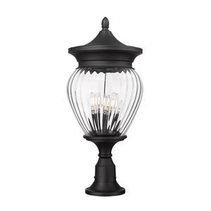 Z-Lite Davina Black 4 Light Outdoor Pier Mounted Fixture