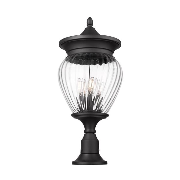 Z-Lite Davina Black 4 Light Outdoor Pier Mounted Fixture