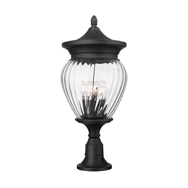 Z-Lite Davina Black 4 Light Outdoor Pier Mounted Fixture